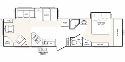 2008 Keystone Outback Sydney Edition 31FRL floorplan