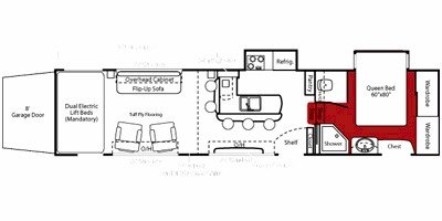 2008 Keystone Fuzion 382 floorplan