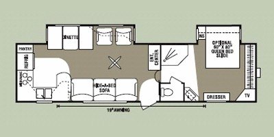 2008 KZ Durango D315RK floorplan