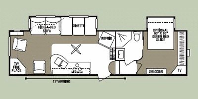 2008 KZ Durango D305SB floorplan