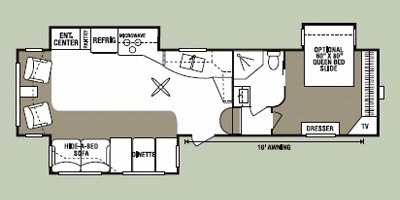 2008 KZ Durango D325SB floorplan