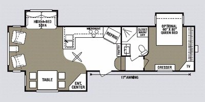 2008 KZ Durango LX D3254PX3 floorplan