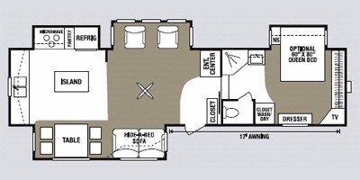 2008 KZ Durango LX D3551PX4 floorplan