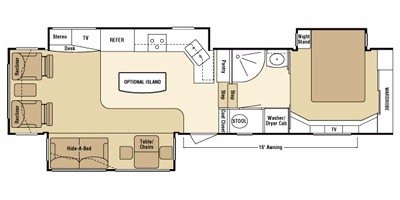 2008 KZ Escalade 36 KSB floorplan