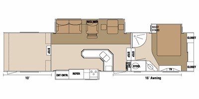 2008 KZ Escalade Sportster 41 CKS floorplan