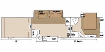 2008 KZ Escalade Sportster 41 SKS floorplan