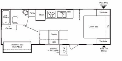 2008 Keystone Passport 250BH floorplan