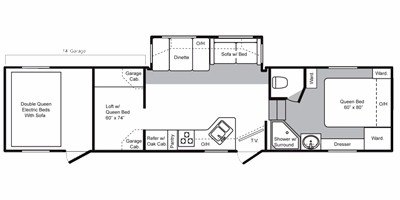 2008 Keystone Raptor 3814SS floorplan