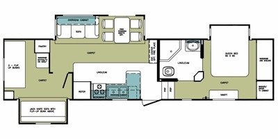 2008 Forest River Cardinal LE 33TBH floorplan