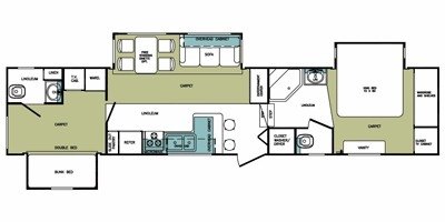 2008 Forest River Cardinal LE 36-2BH floorplan