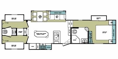 2008 Forest River Cardinal LE 38BHQS floorplan