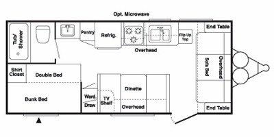 2008 Keystone Springdale 189 FL floorplan