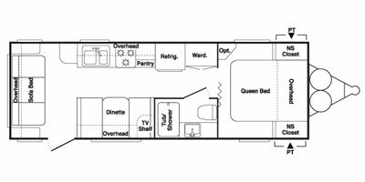 2008 Keystone Springdale 256 RLL floorplan