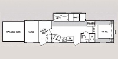 2008 KZ Sportsmen Sportster 33P floorplan