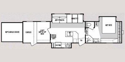 2008 KZ Sportsmen Sportster 37K floorplan