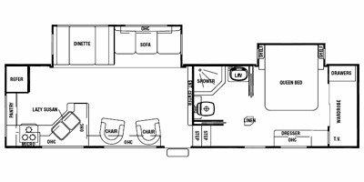 2008 Forest River Cedar Creek Silverback 30LRKSA floorplan