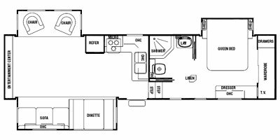 2008 Forest River Cedar Creek Silverback 30LSA floorplan