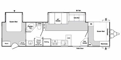 2008 Keystone Springdale 373 DQL-GL-XL floorplan