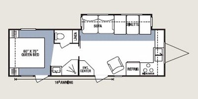 2008 KZ Sportsmen 290FK floorplan