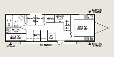 2008 KZ Sportsmen 291BH floorplan