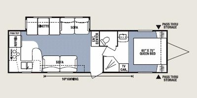 2008 KZ Sportsmen 310RKS floorplan