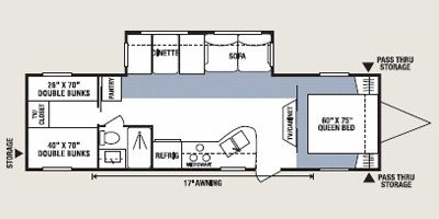 2008 KZ Sportsmen 324BH floorplan