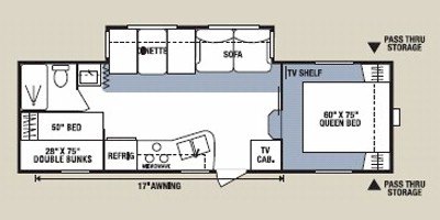 2008 KZ Sportsmen 255BH floorplan