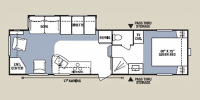 2008 KZ Sportsmen 305RE floorplan