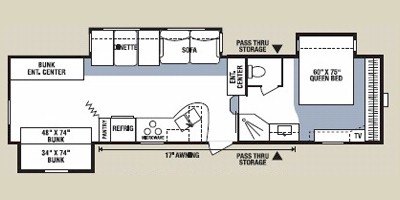 2008 KZ Sportsmen 325BH3 floorplan