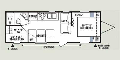 2008 KZ Sportsmen LE 272LE floorplan