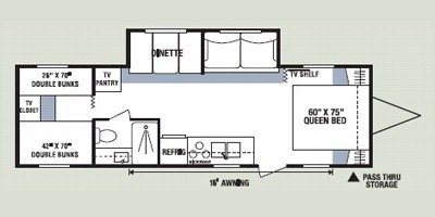 2008 KZ Sportsmen LE 314LE floorplan