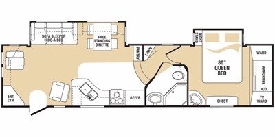 2008 Keystone Challenger 31RLS floorplan