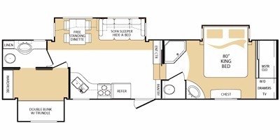 2008 Keystone Challenger 33DBB floorplan