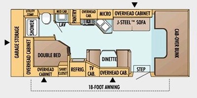 2008 Jayco Greyhawk Sport 25 DB floorplan