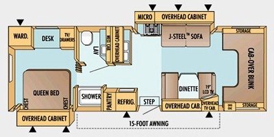 2008 Jayco Greyhawk 30 GS floorplan