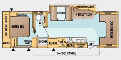 2008 Jayco Greyhawk 31 SS floorplan