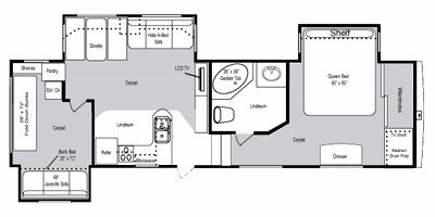 2008 Keystone Montana (Mountaineer Edition) 332PHT floorplan