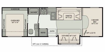 2008 Fleetwood Tioga® 28T floorplan