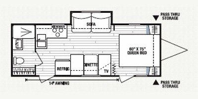 2008 KZ Spree 240RBS floorplan