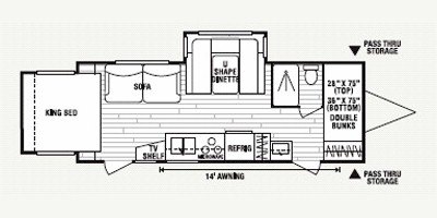 2008 KZ Spree 245KS floorplan