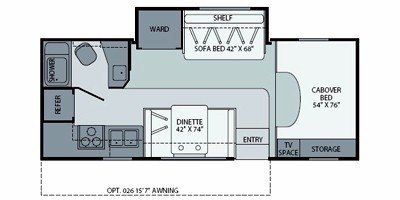 2008 Fleetwood Tioga® Ranger 23R floorplan