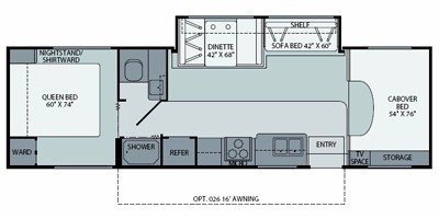 2008 Fleetwood Tioga® Ranger 31W floorplan