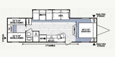 2008 KZ Spree 324BHS floorplan