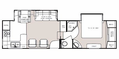 2008 Keystone Everest 293P floorplan