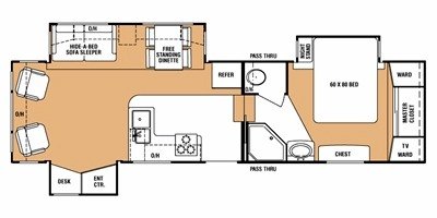 2008 Keystone Everest 295TS floorplan