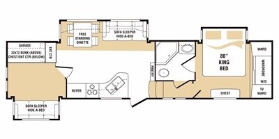 2008 Keystone Everest 341B floorplan