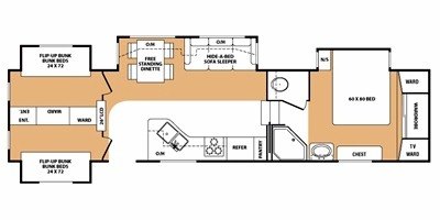 2008 Keystone Everest 343B floorplan