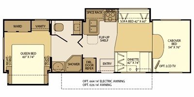 2008 Fleetwood Jamboree® 31K floorplan