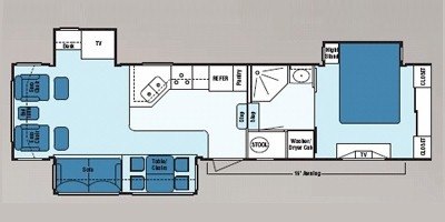 2008 KZ Montego Bay 34 RLB-3 floorplan