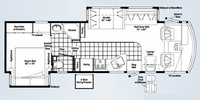 2008 Winnebago Adventurer 33V floorplan